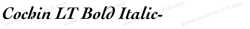 Cochin LT Bold Italic字体转换